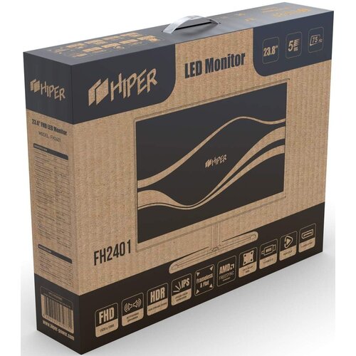 Монитор Hiper 238 EasyView FH2401 черный IPS LED 5ms 169 HDMI MM 250cd 178гр178гр 1920x1080 D-Sub FHD 312кг 1191800₽