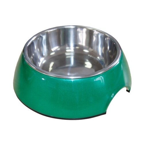 SuperDesign миска на меламиновой подставке 160 мл зеленый перламутр