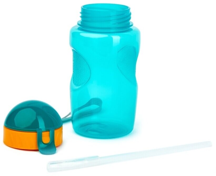 Пластиковая детская бутылка для воды с трубочкой 0,3 в школу - фотография № 4