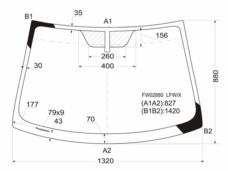 FW02880 LFW/X Стекло лобовое TOYOTA IST/SCION XD #P11# 07-16