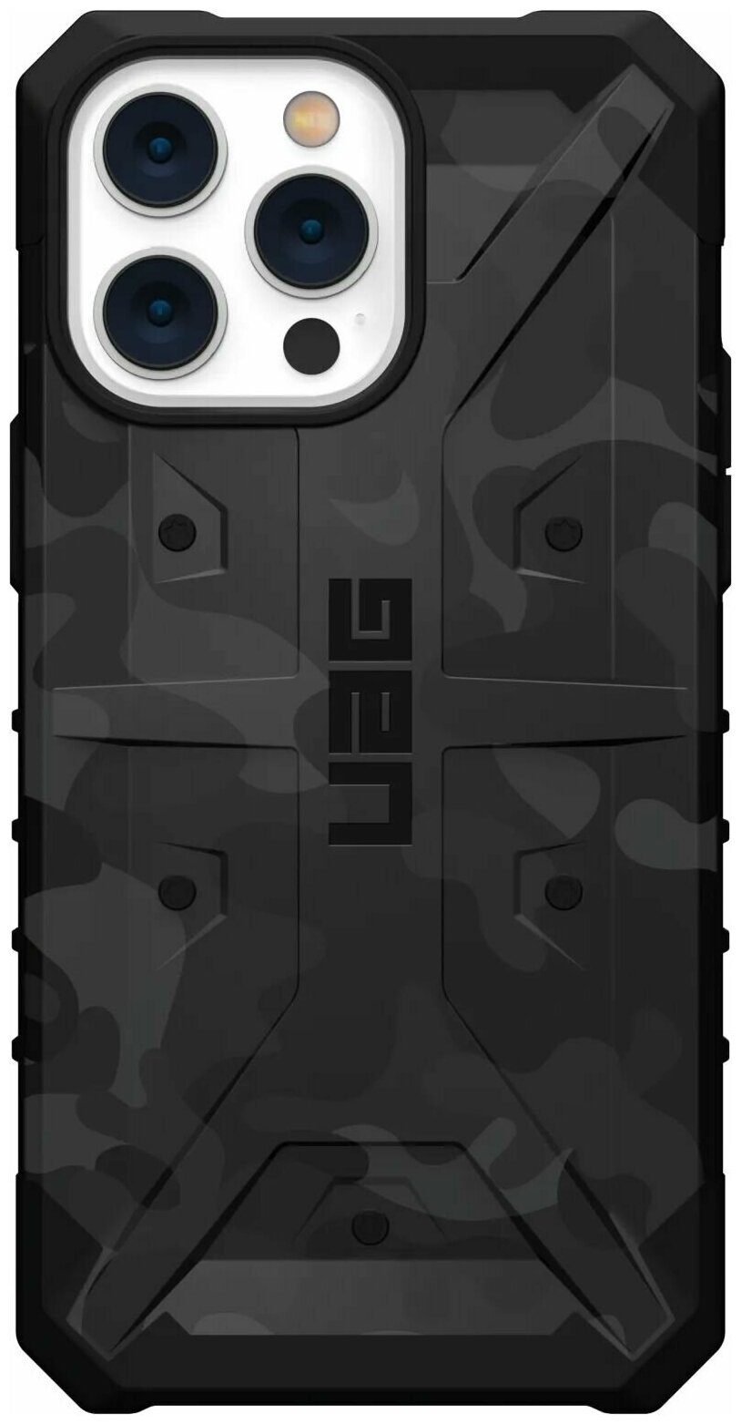 Чехол UAG Pathfinder SE для iPhone 14 Pro Max черный камуфляж (Black Midnight Camo)