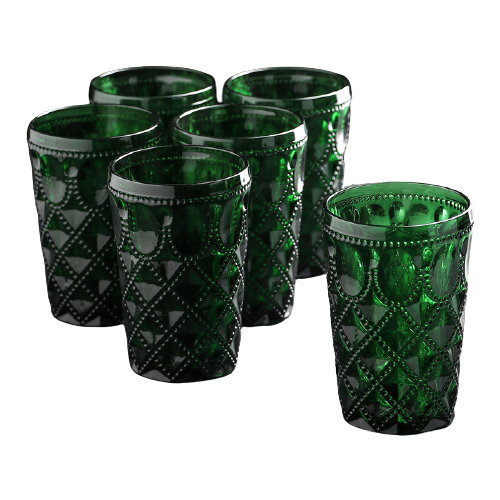 фото Доляна набор стаканов варьете 6 шт 465 мл зеленый