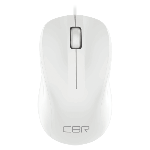 Cbr CM 131 White, Мышь проводная, оптическая, USB, 1200 dpi, 3 кнопки и колесо прокрутки, ABS-пластик, длина кабеля 2 м, цвет белый