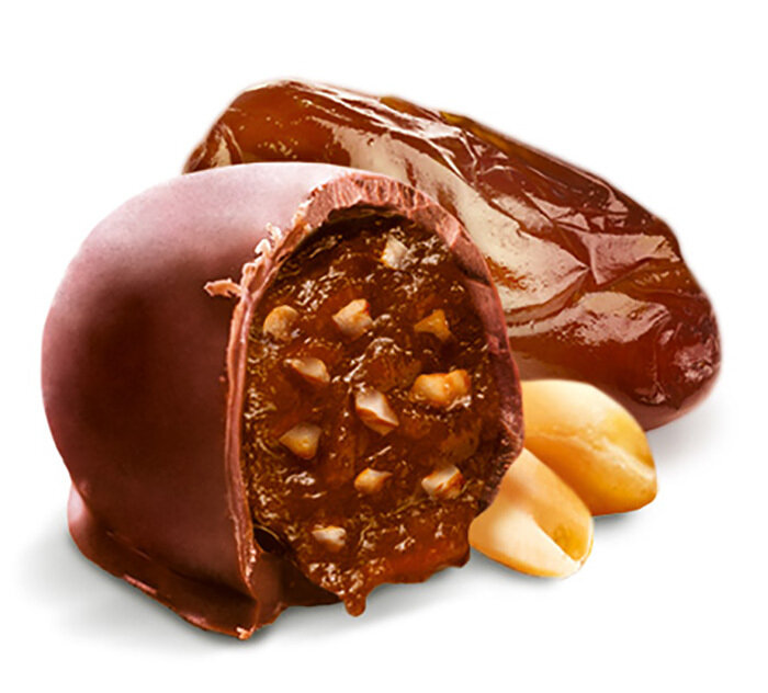 Конфеты из финика с арахисом Финик Кремлина шоколадный с арахисом, пакет 600 гр - фотография № 4