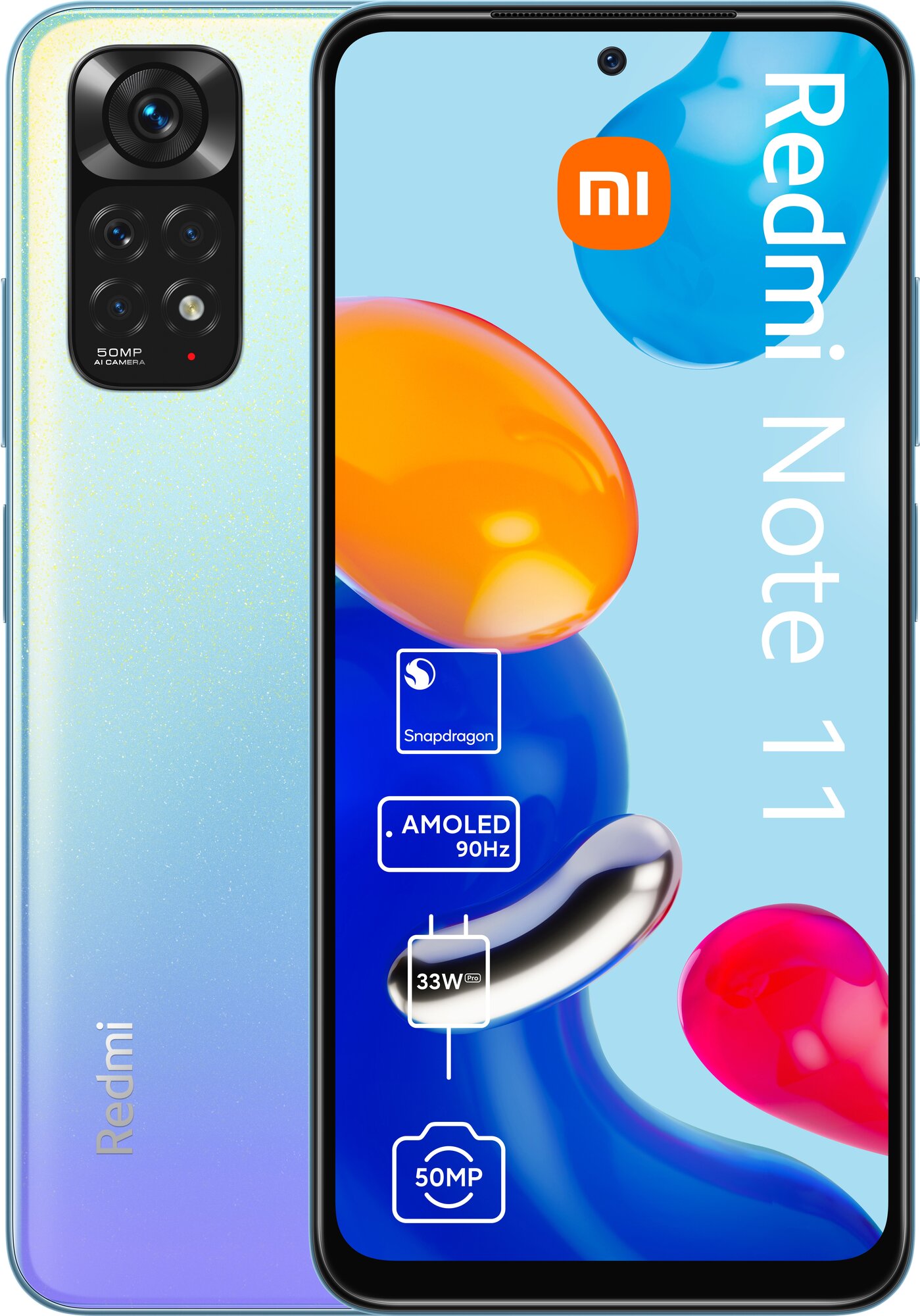 Смартфон Xiaomi Redmi Note 11 4+64GB Star Blue, голубой