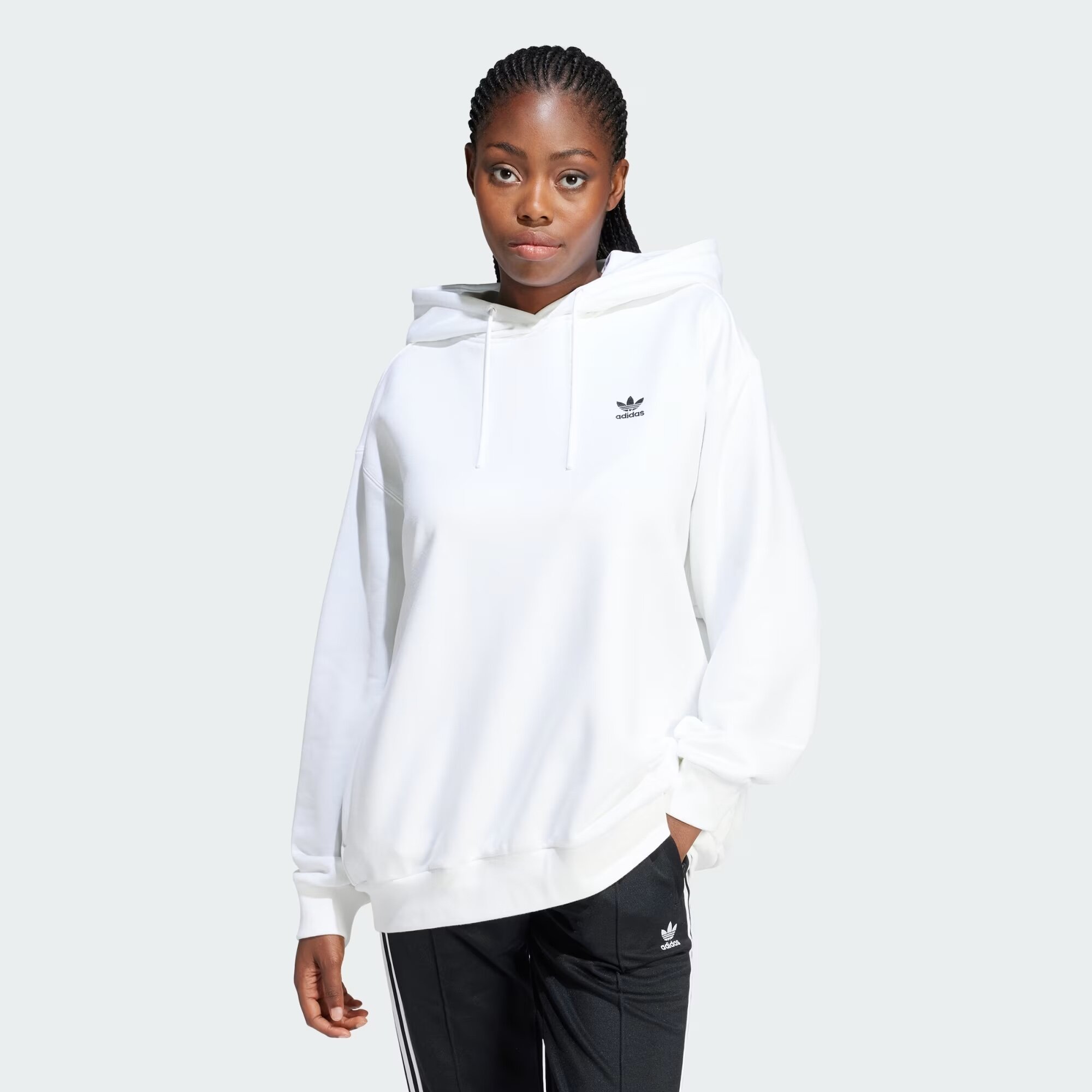 Худи спортивное adidas Originals Trefoil, размер S, , white