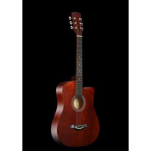 Классическая акустическая гитара. Размер 7/8 (38 дюймов). Цвет коричневый акустическая гитара матовая розовая размер 40 дюймов jordani j4020 pi