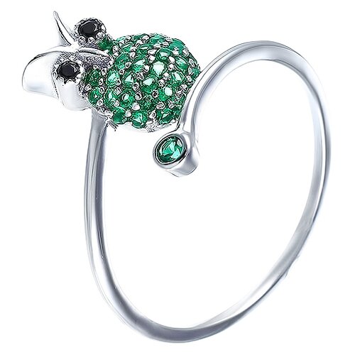 фото Element47 кольцо из серебра 925 пробы с кубическим цирконием wsr23132-br_001_wg, размер 17.5