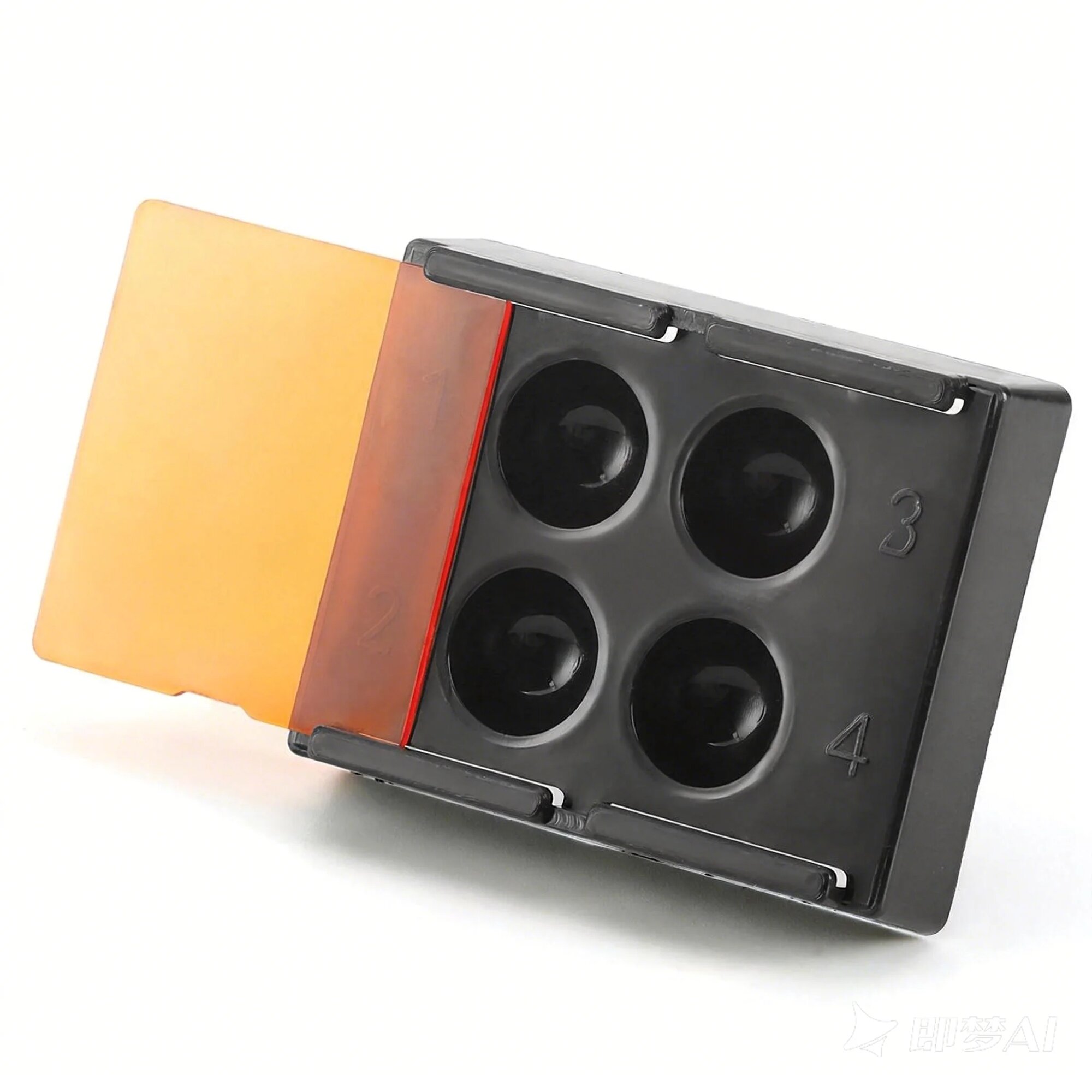 Коробка для затенения зубов Well CK 4/8 отверстий оранжевая/белая 4 Hole