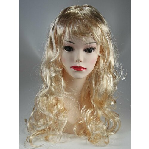 парик карнавальный чаровница локоны 60 см натуральный блонд Карнавальный парик волнистый блонд