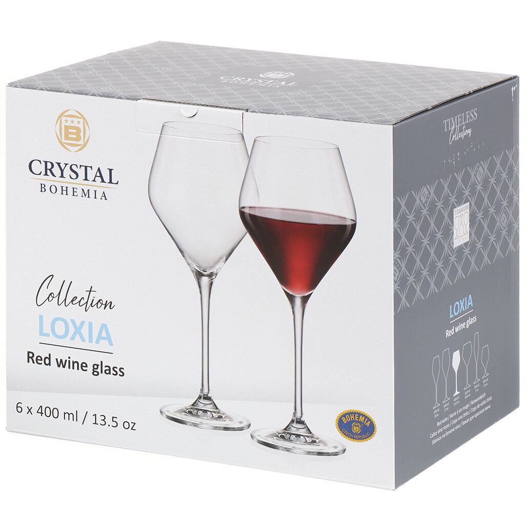 Набор бокалов для красного вина Loxia, 400 мл, 6 шт - фотография № 4