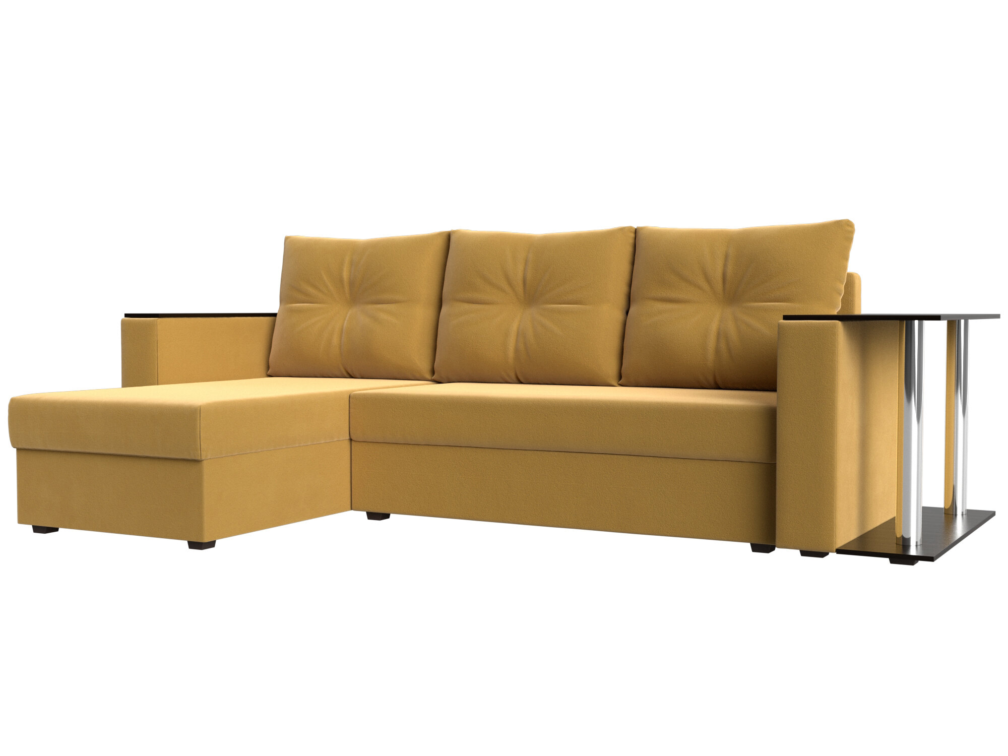 Угловой диван Атланта лайт левый угол, Микровельвет, Модель 112502L