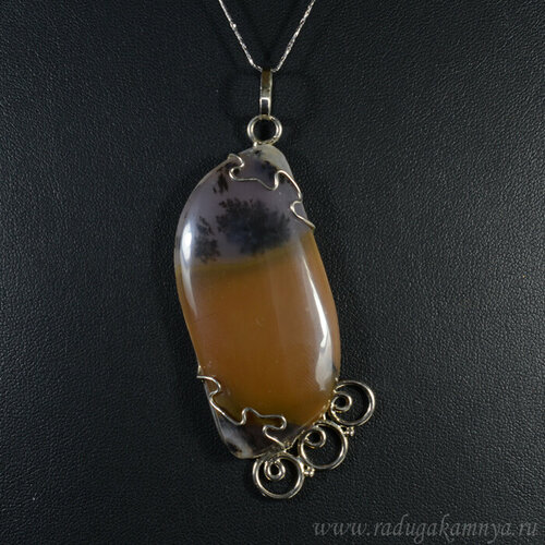 фото Подвеска радуга камня, агат, мультиколор