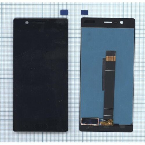 Модуль (матрица + тачскрин) Amperin для Nokia 3 черный