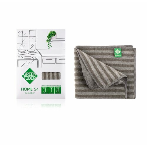 Скрабер Твист Green Fiber HOME S4, серый