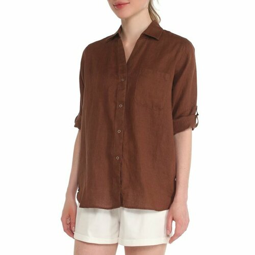 Рубашка Maison David, размер S, коричневый рубашка maison david размер s темно коричневый