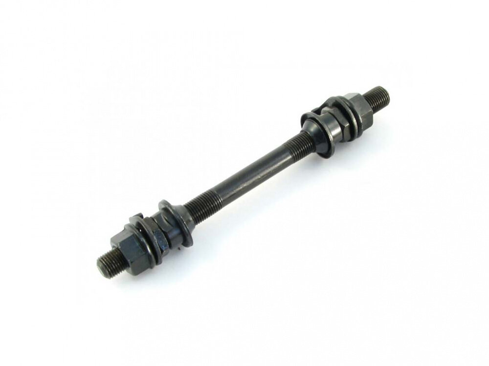 Ось передней втулки 3/8"х140 мм, с гайками, сталь