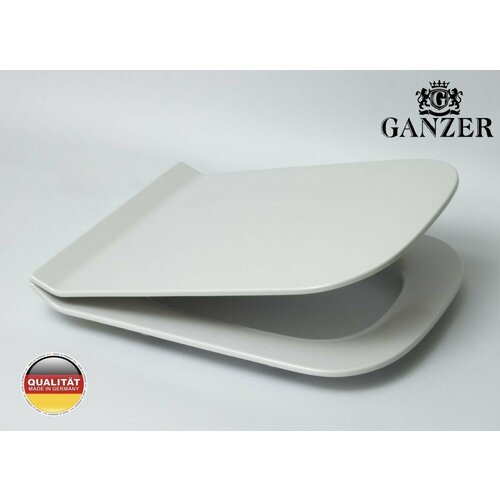 Крышка для унитаза с микро квадрат белый д413ммш340мм GANZER 4055₽