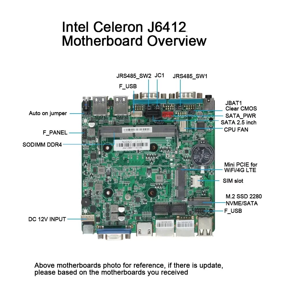 Промышленный мини-ПК XCY X30G-2COM485 Intel Celeron — фото 1