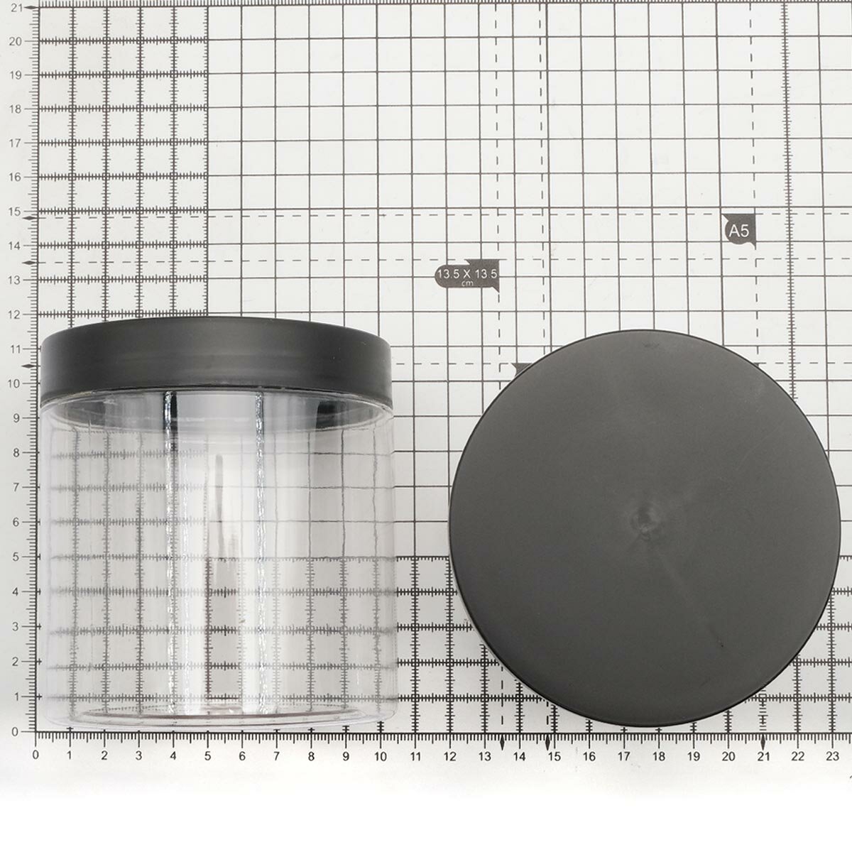 Банки пластиковые с черной крышкой набор, 500 мл* 6 шт, Айрис — фото 1