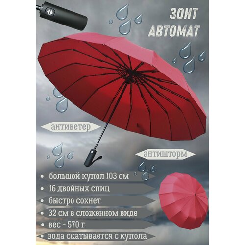 Зонт Diniya красновато-бордовый 3299₽