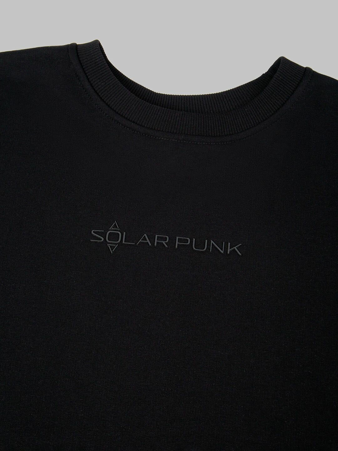 Свитшот SOLAR PUNK, размер one size, , черный