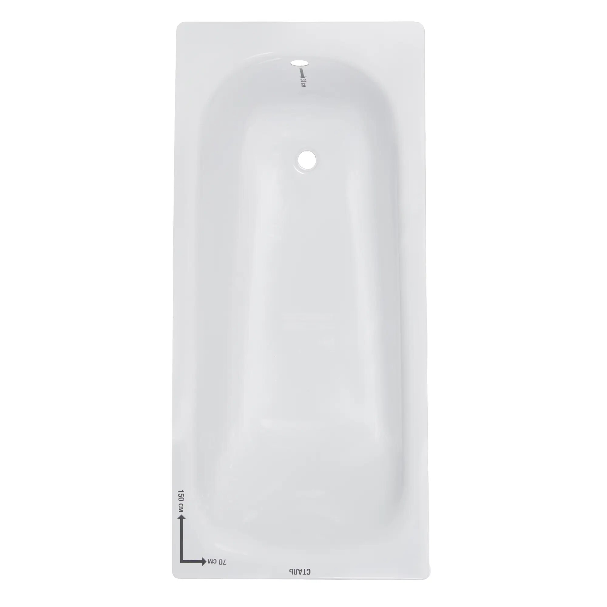 Ванна Kaldewei "Form Plus", нержавеющая сталь, белая, 150х70 см