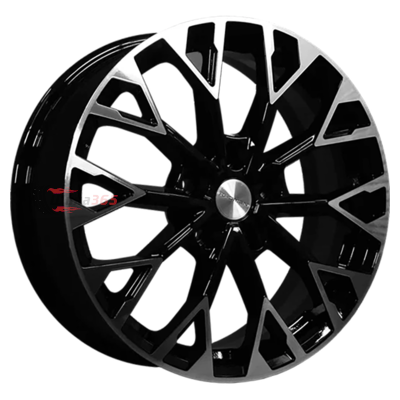 Литой колесный диск Khomen Wheels KHW1718 (K5/Sonata/Tucson/JAC J7) 7x17/5x1143 ET48 D671 Black-FP