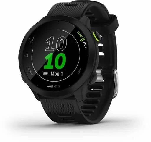 Умные часы Garmin Forerunner 55, с GPS, диагональ 42 мм, цвет черный, унисекс, артикул: 010-02562-10 — фото 1
