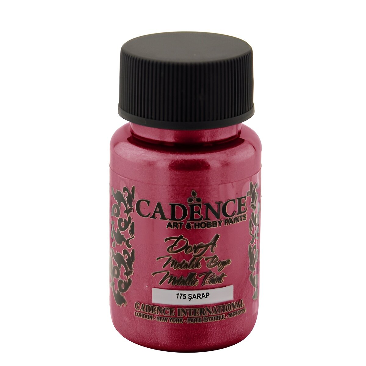 Акриловая краска Cadence Dora Metallic Paint, 50 ml. Wine-175