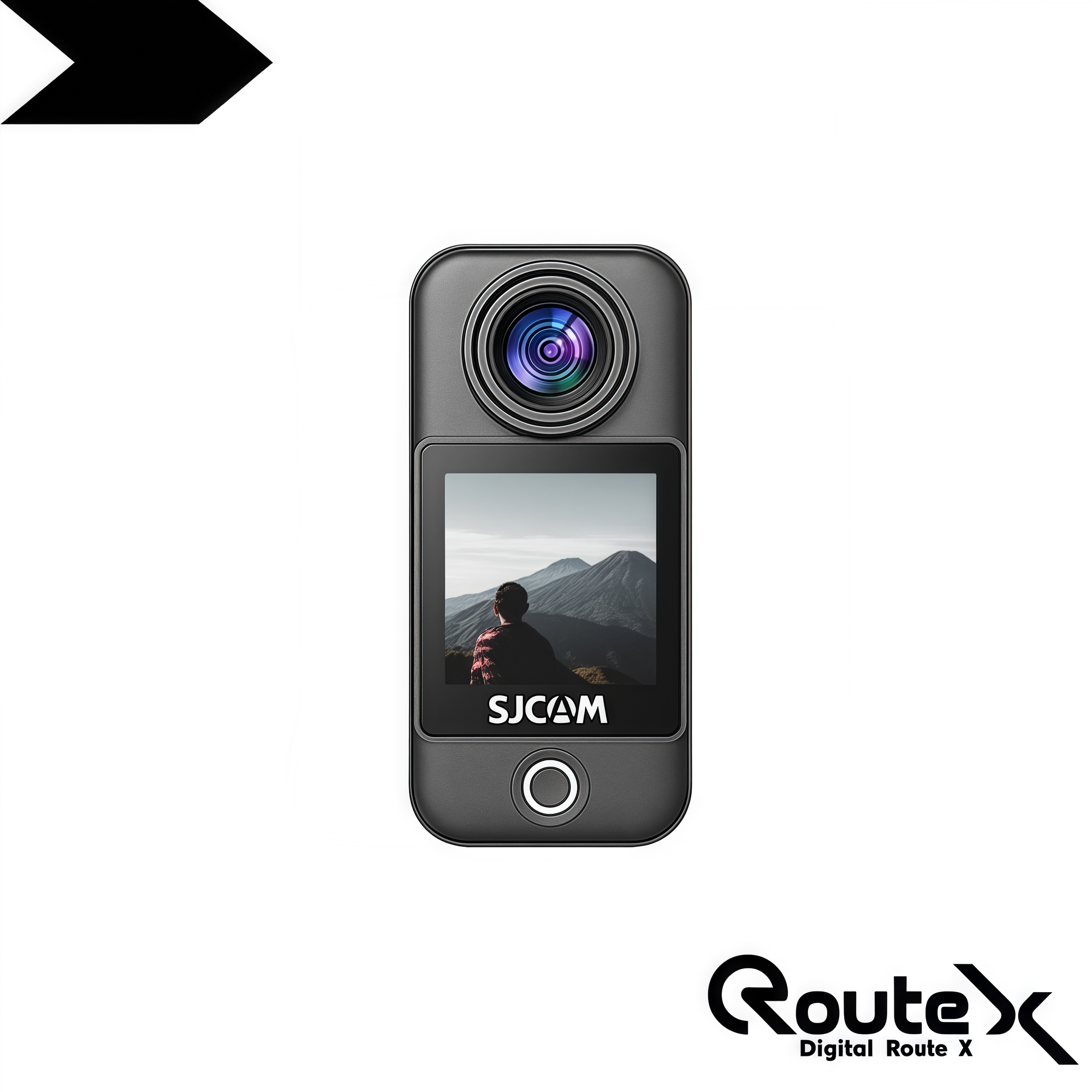 Экшн камера SJCam C300 черная с креплением, цифровым стабилизатором, водонепроницаемая 4K Ultra, аккумулятор 1000мАч