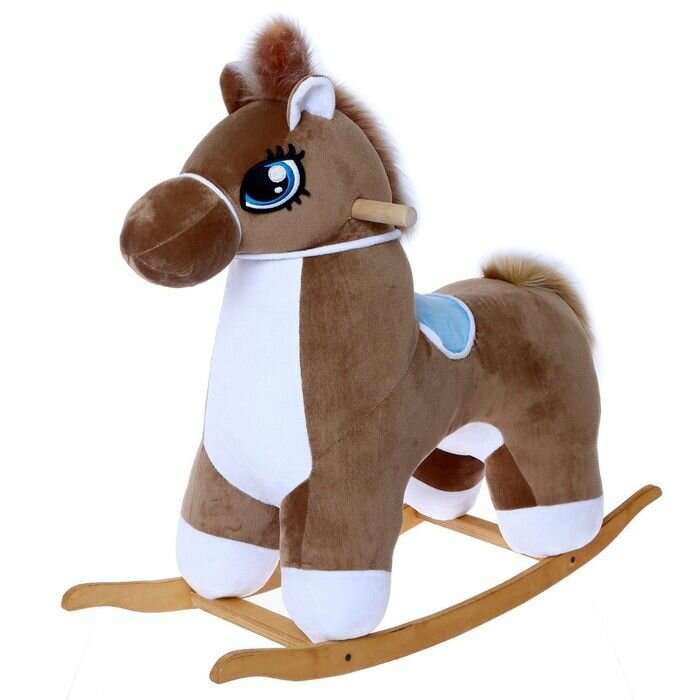 Игрушка-качалка ZABIAKA "Лошадка", не музыкальная, цвет коричневый