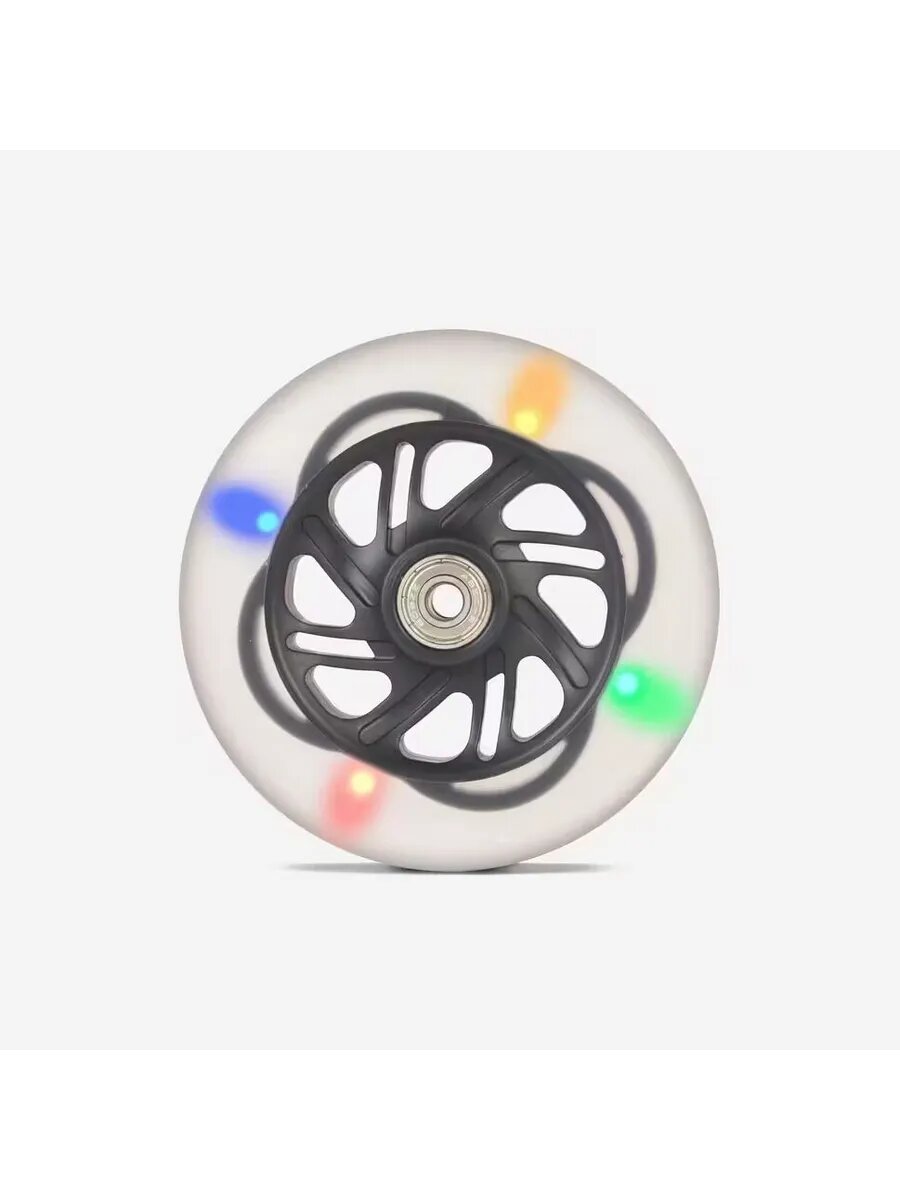 Колесо для самоката светящееся 125мм черное Oxelo 100
