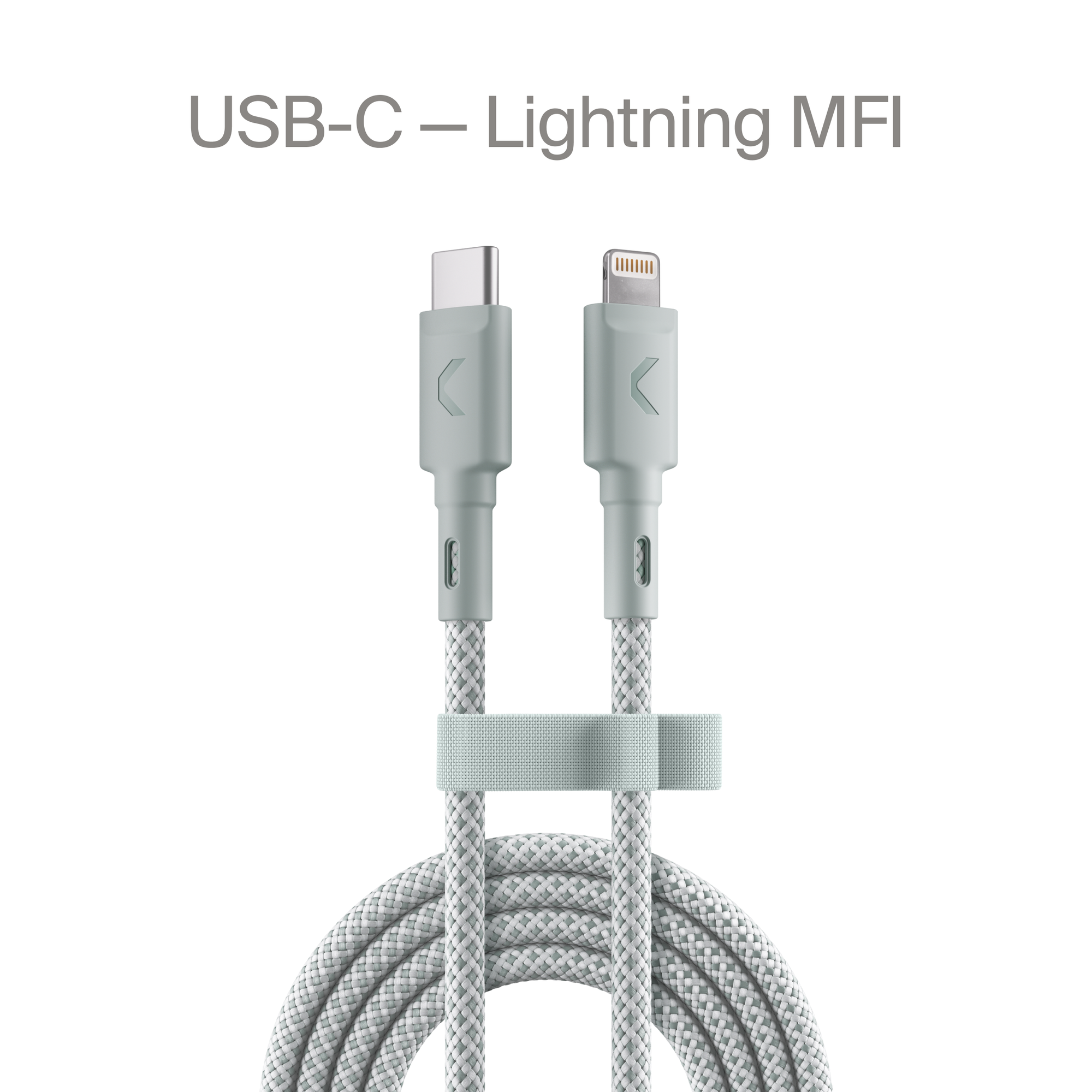 Кабель COMMO Range USB Type-C - Lightning MFI, 2.2м, Light Commo Gray