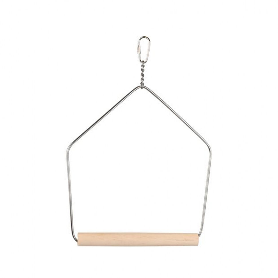 Качели DINA с деревянной жёрдочкой для попугаев 16х20 см Flamingo FL110229