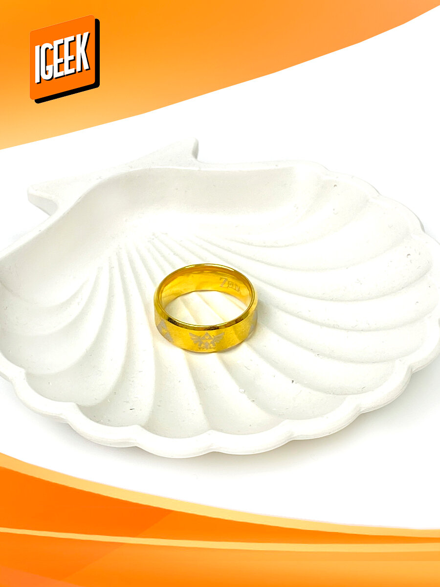 Кольцо обручальное iGEEK, размер 21, ширина 10 мм, золотой — фото 1