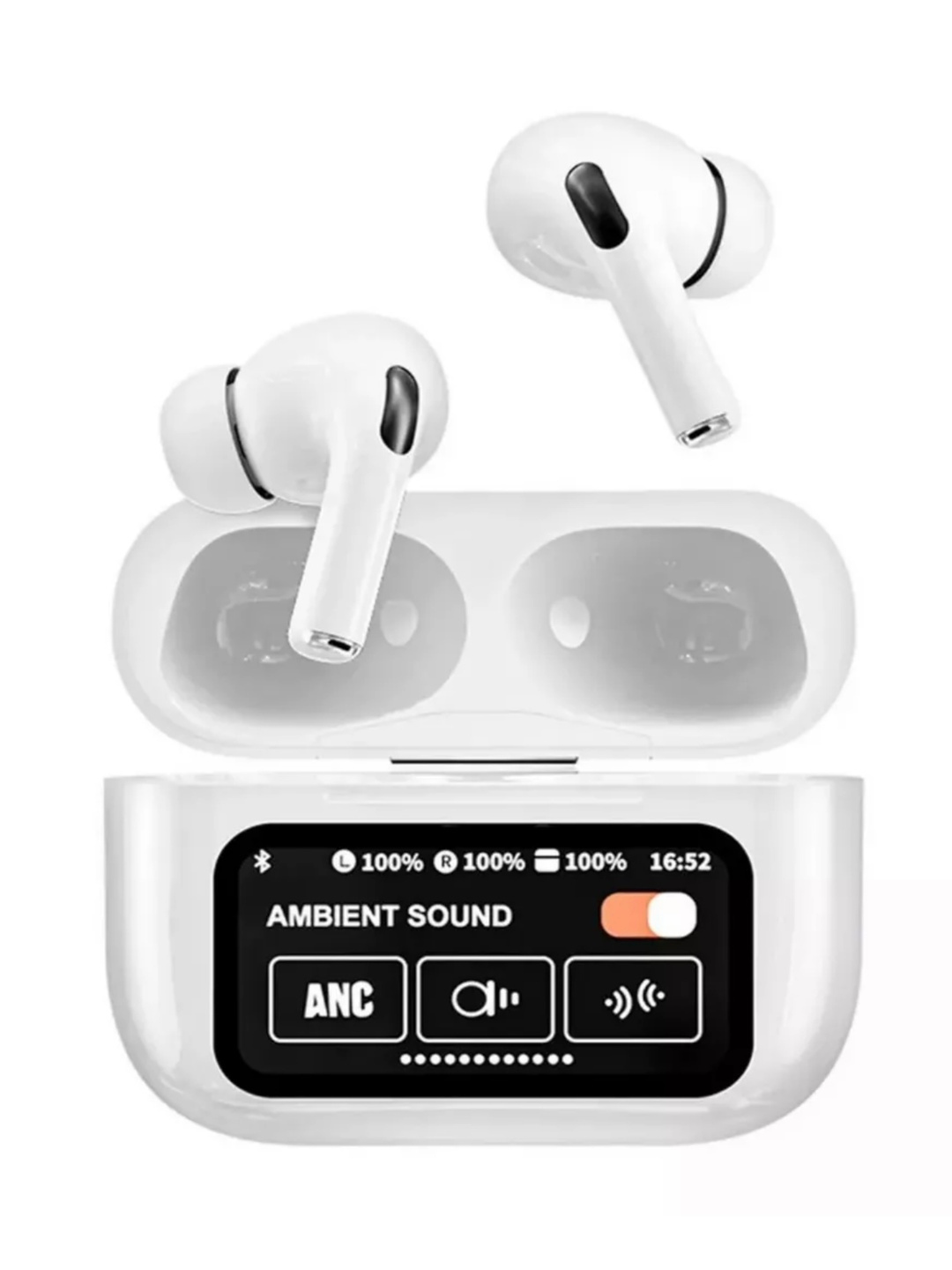 Беспроводные наушники Ar Pods Pro 2, дисплей, ANC, сенсорный экран, черные