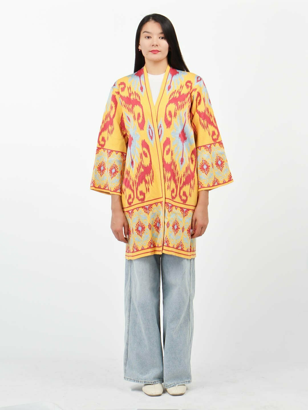 Кардиган Didov TRIKO 0024, размер oversize, yellow — фото 1