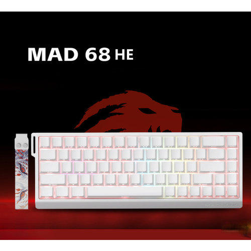 Механическая клавиатура MADLIONS MAD60HE Magnetic 8K Rapid Trigger проводная Английская раскладка белый 11047₽