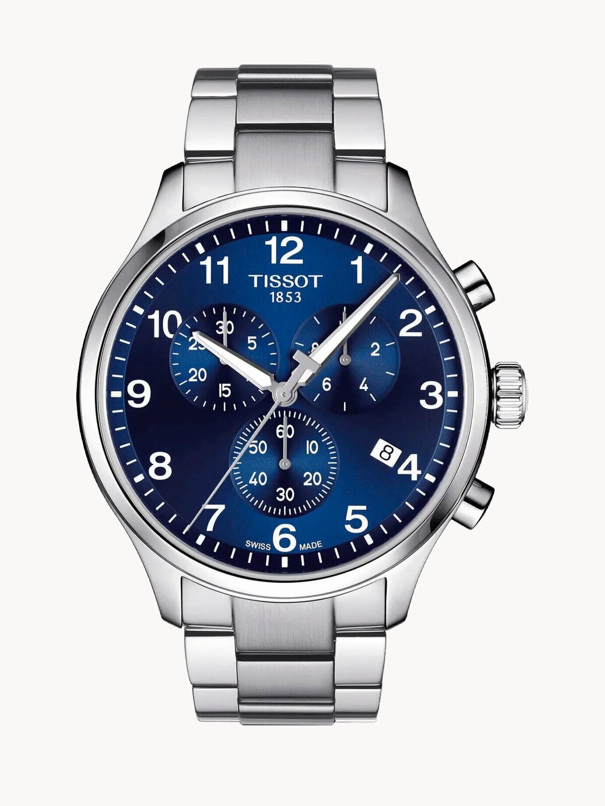 Наручные часы TISSOT Chrono Classic II, серебристый/синий