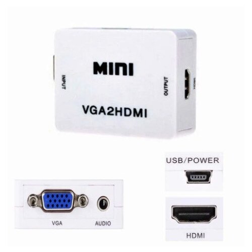 Конвертор переходник VGA-HDMI переходник hdmi vga с jeck 3 5 мм без питания