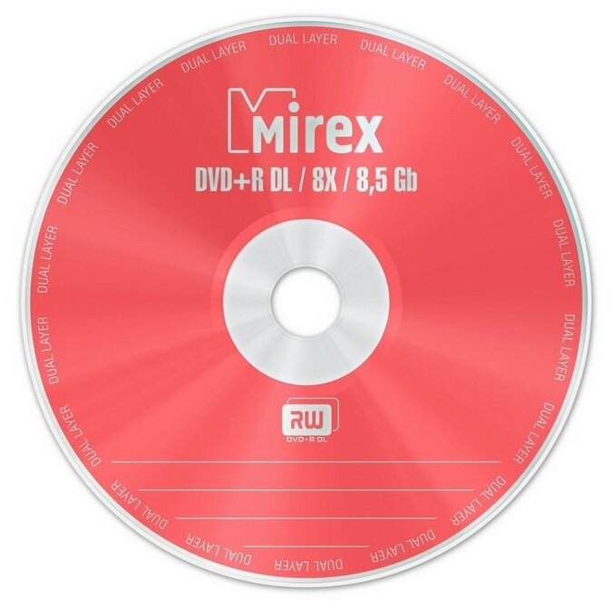 Диск DVD+R Mirex 8.5 Gb, 8x, Бум. конверт (1), Dual Layer (1/150) 1057108 {UL130062A8C}