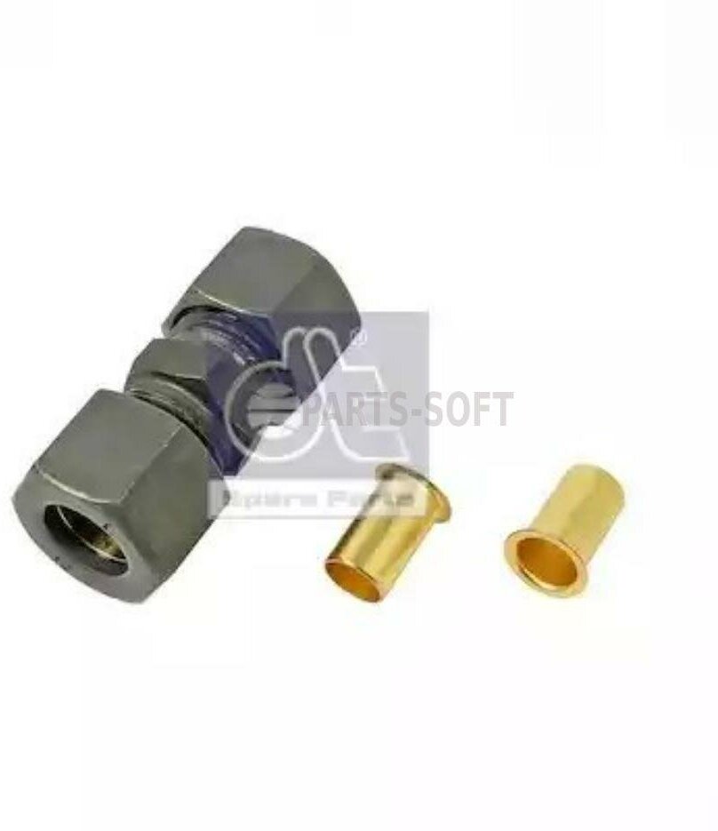 DT SPARE PARTS 490426 Ремкомплект трубки тормозной пластиковой d=10х1.0 (2гайки,2конуса,2втулки,1муфта) DT