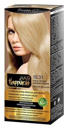 Белита М Стойкая крем-краска для волос серии "HAIR Happiness" тон №10.31 Очень светлый бежевый блондин