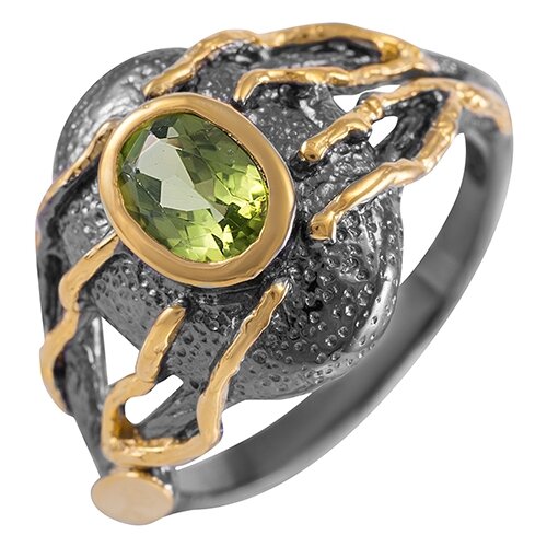 фото Element47 кольцо из серебра 925 пробы с перидотами yr00394_ko_pd_bj, размер 18