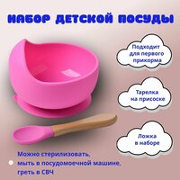 Лучшие Посуда детская на присоске с возможностью мытья в посудомоечной машине