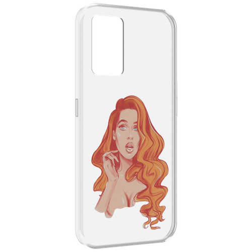 Чехол MyPads рыжая-девушка-модельной-внешности женский для Oppo K10 4G задняя-панель-накладка-бампер