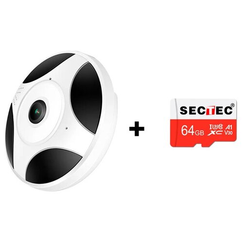 Комплект Wi-Fi камера VR видеонаблюдения 2МП ST-IP360-2M-XM карта памяти 64Гб 379000₽