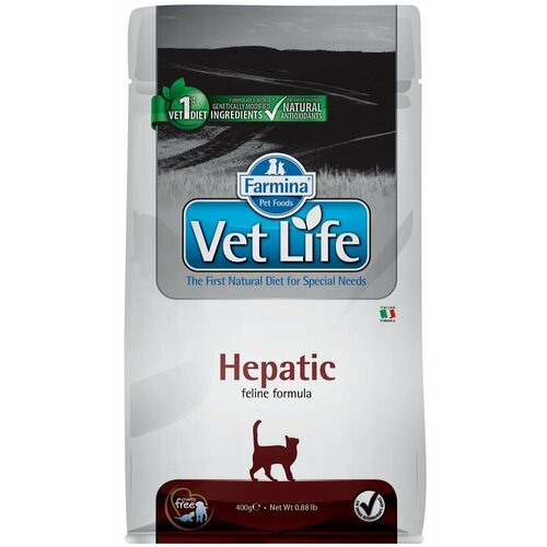 Farmina Vet Life HEPATIC для кошек при хронической печеночной недостаточности, 400 г