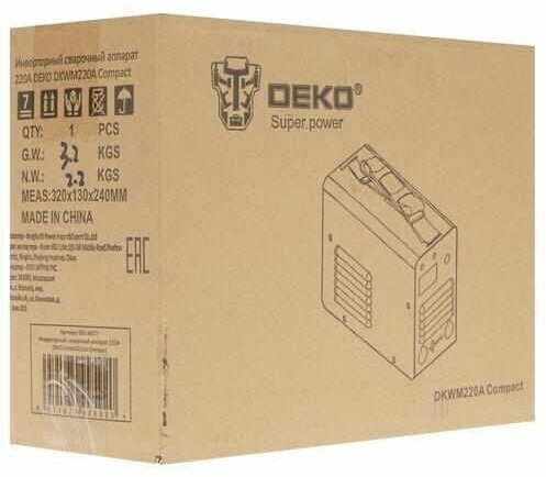 Сварочный аппарат Deko DKWM220A Compact (051-4677) - фото №10